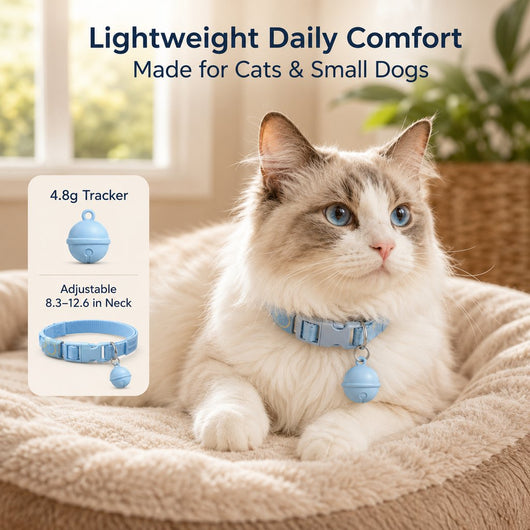 Komavic Bluetooth Pet Tracker Collar with Sound Alert