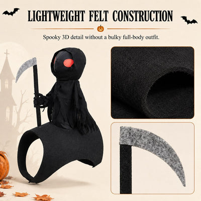 Komavic Grim Reaper Pet Costume 3D Halloween Rider