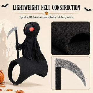 Komavic Grim Reaper Pet Costume 3D Halloween Rider