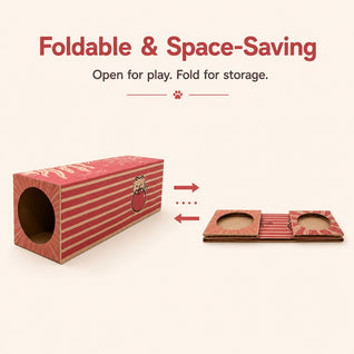Komavic Cat Tunnel Foldable Hide & Play Toy