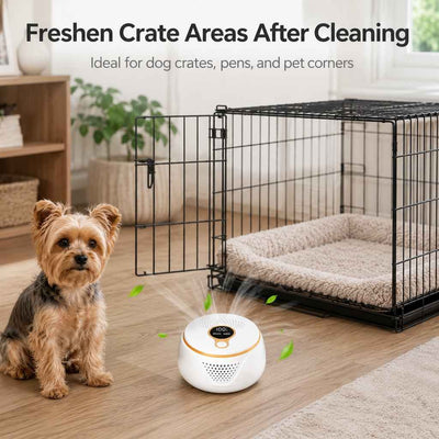 Paws in Awe Rechargeable Pet Odor Deodorizer for Dog Crates & Litter Box Areas - USB-C Odor Control Helper for Pet Cages, Bathrooms & Small Spaces