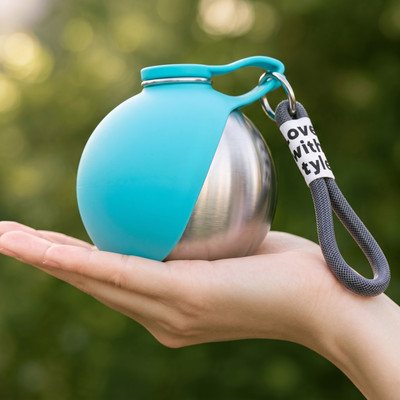 Portable Dog Water Bottle with Foldable Bowl