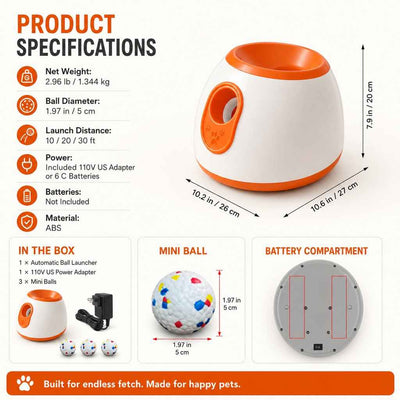 Komavic Automatic Dog Ball Launcher