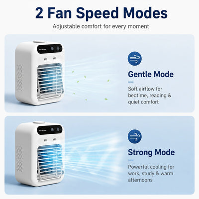 Mini Air Cooler with Dual Mist & 2 Fan Speeds