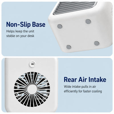 Mini Air Cooler with Dual Mist & 2 Fan Speeds