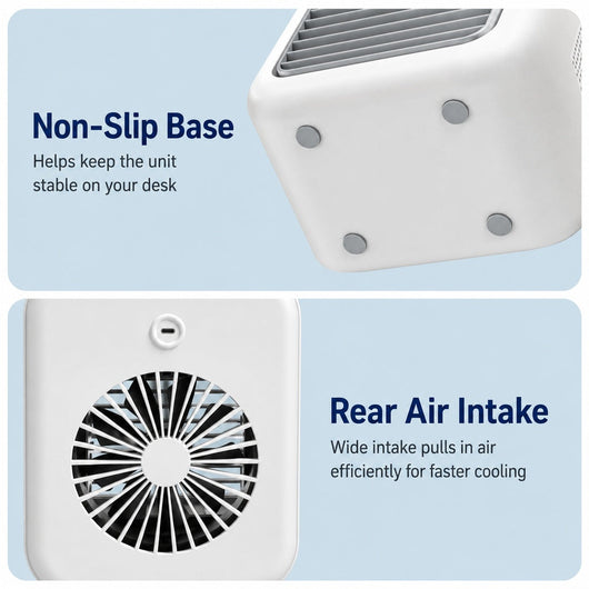Mini Air Cooler with Dual Mist & 2 Fan Speeds