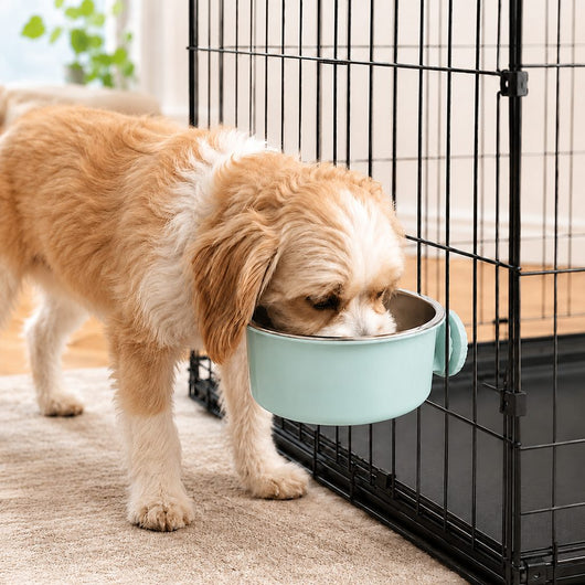 Komavic Crate-Mounted Stainless Steel Pet Bowl