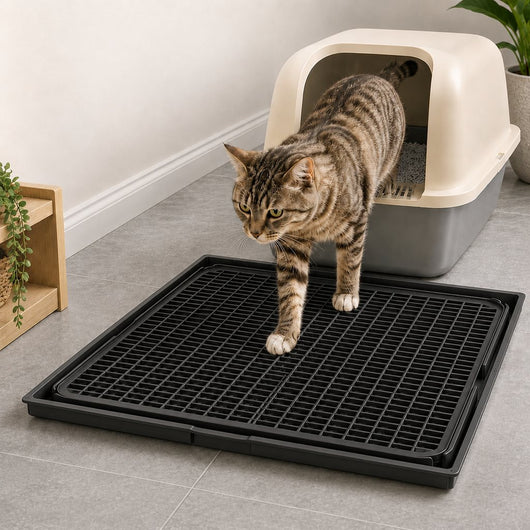 Komavic Double-Layer Cat Litter Mat with Washable Grid