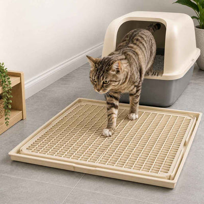 Paws in Awe Modular Cat Litter Mat for Litter Box Exits - Double-Layer Litter Trap for Cleaner Floors