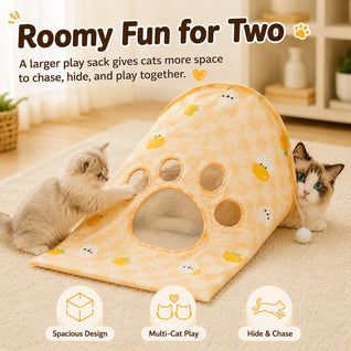 Komavic Cat Crinkle Play Sack Hide Pounce & Play