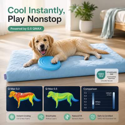 Komavic Cooling Orthopedic Dog Bed with Egg Crate Foam