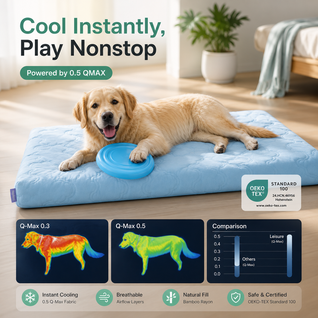 Komavic Cooling Orthopedic Dog Bed with Egg Crate Foam