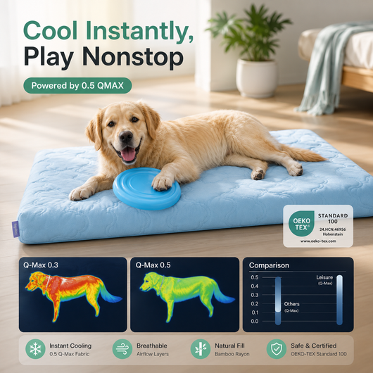 Komavic Cooling Orthopedic Dog Bed with Egg Crate Foam
