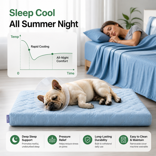 Komavic Cooling Orthopedic Dog Bed with Egg Crate Foam