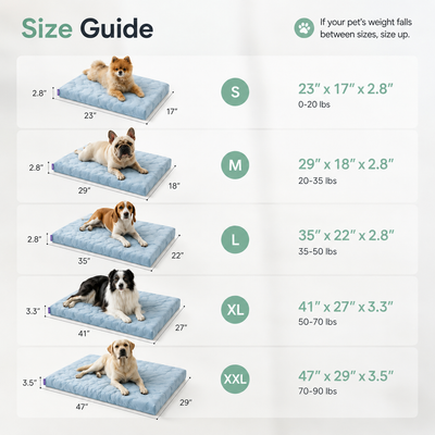 Komavic Cooling Orthopedic Dog Bed with Egg Crate Foam