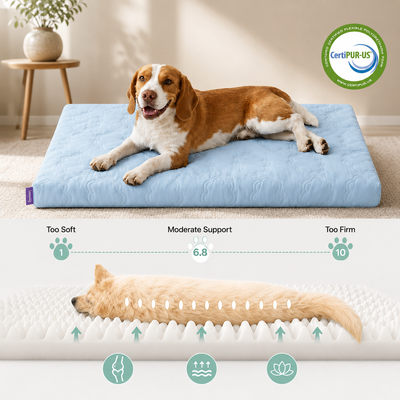 Komavic Cooling Orthopedic Dog Bed with Egg Crate Foam