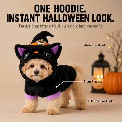 Komavic Halloween Pet Costume Hoodie for Dogs & Cats