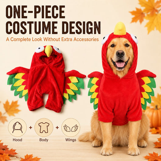 Komavic Halloween Turkey Costume for Dogs & Cats
