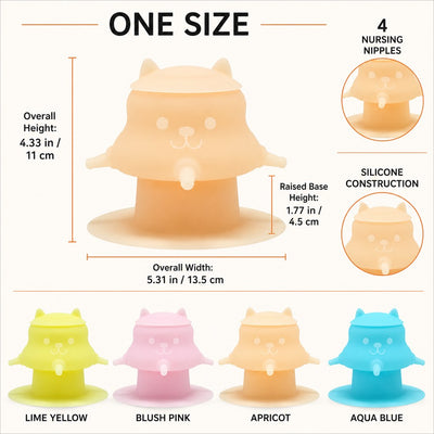 4-Nipple Silicone Nursing Feeder for Kittens & Puppies