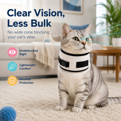 Komavic Soft Cat Recovery Collar with Adjustable Buckle