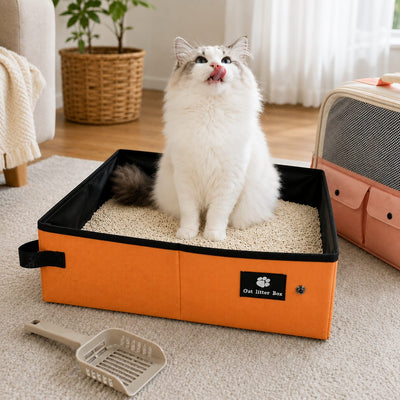 Komavic Foldable Cat Litter Box for Travel