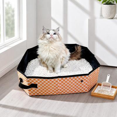 Komavic Foldable Cat Litter Box for Travel