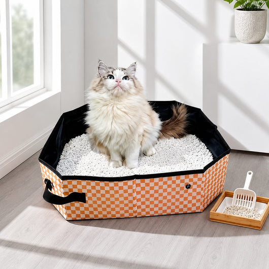 Komavic Foldable Cat Litter Box for Travel