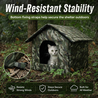 Komavic Outdoor Cat House Weather-Resistant Shelter