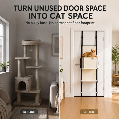 Komavic 3-Tier Door-Mounted Cat Tree