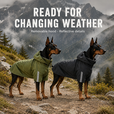 Komavic All-Weather Dog Trail Jacket — Removable Hood