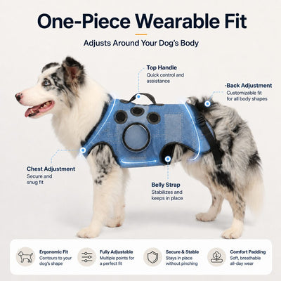Komavic Denim Hands-Free Dog Carrier Backpack