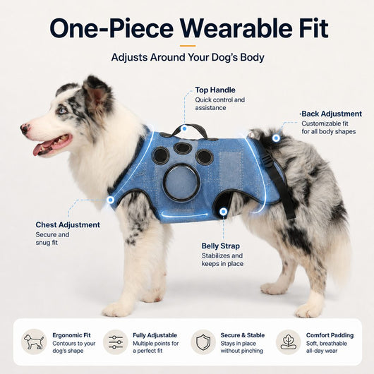 Komavic Denim Hands-Free Dog Carrier Backpack