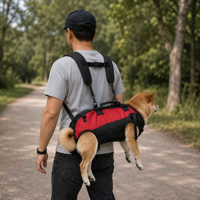 Paws in Awe Hands-Free Dog Carrier Harness Backpack for Walks, Hiking & Travel — Carry Tired Small & Medium Dogs Comfortably
