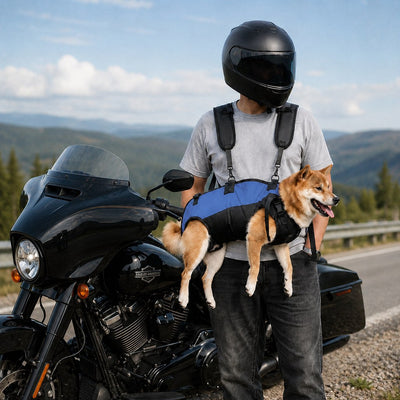 Komavic Hands-Free Dog Carrier Harness Backpack for Walks, Hiking & Travel