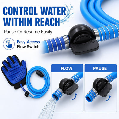 Komavic Pet Bathing Glove with Hose