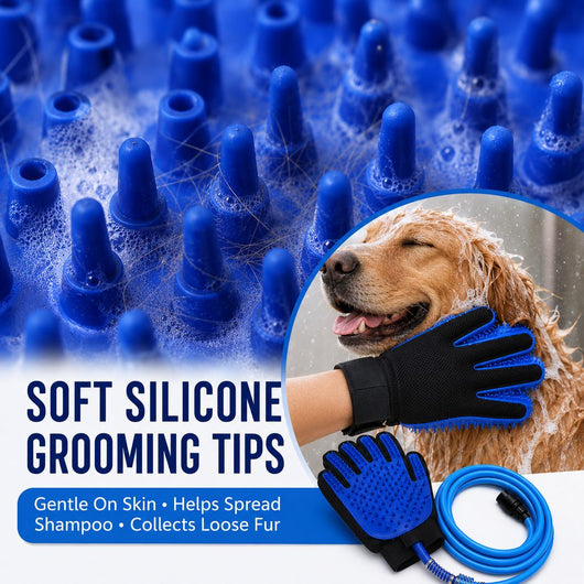 Komavic Pet Bathing Glove with Hose