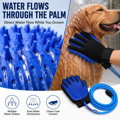 Komavic Pet Bathing Glove with Hose