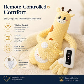 Komavic Heated Pet Comfort Plush Companion