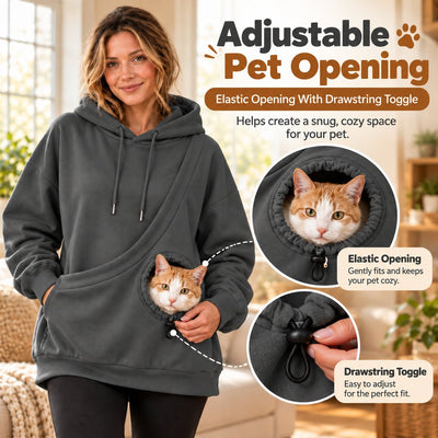 Komavic Kangaroo Pet Pouch Hoodie for Cats & Small Dogs