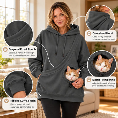 Komavic Kangaroo Pet Pouch Hoodie for Cats & Small Dogs