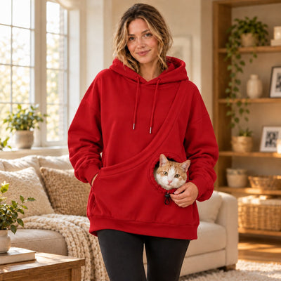 Komavic Kangaroo Pet Pouch Hoodie for Cats & Small Dogs