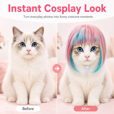 Pet Cosplay Wig for Cats & Small Pets