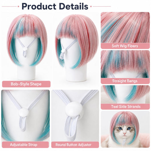 Pet Cosplay Wig for Cats & Small Pets