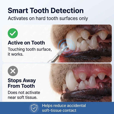 Paws in Awe Ultrasonic Pet Dental Cleaner for Dogs & Cats – At-Home Tartar Care for Fresher Breath Between Vet Visits