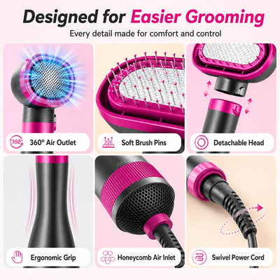 Komavic 4-in-1 Pet Dryer Brush for Dogs & Cats