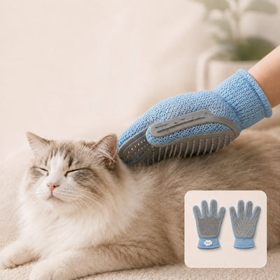 Komavic Dual-Sided Pet Grooming Glove - Deshedding & Massage for Cats & Dogs