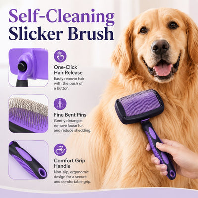 9-Piece Pet Grooming Kit for Dogs & Cats – At-Home Grooming Solution for Shedding, Nail Care & Detangling (Travel-Friendly Case)