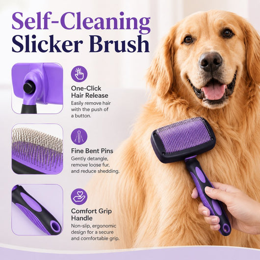 9-Piece Pet Grooming Kit for Dogs & Cats – At-Home Grooming Solution for Shedding, Nail Care & Detangling (Travel-Friendly Case)