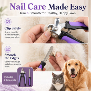 9-Piece Pet Grooming Kit for Dogs & Cats – At-Home Grooming Solution for Shedding, Nail Care & Detangling (Travel-Friendly Case)