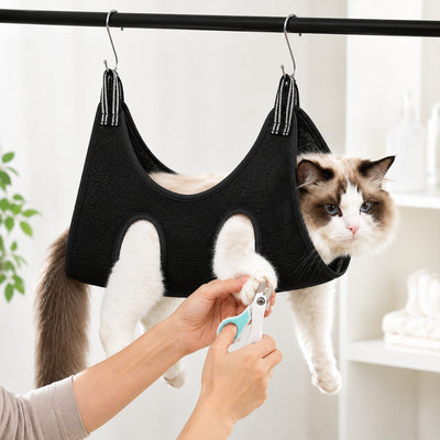 Pet Grooming Sling Bag with 4-Leg Access & Breathable Mesh
